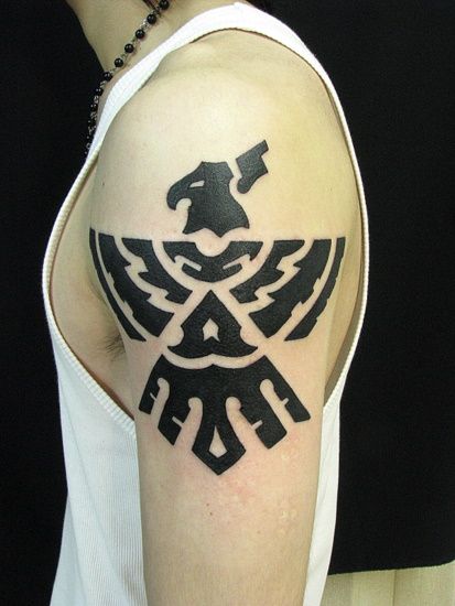 トライバル,腕,鳥,熊本タトゥー/刺青デザイン画像