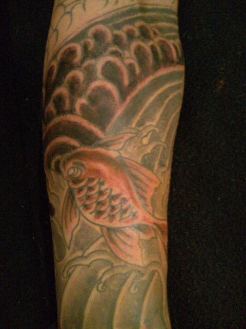 金魚,腕タトゥー/刺青デザイン画像