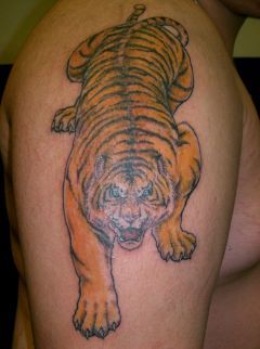 虎,腕タトゥー/刺青デザイン画像