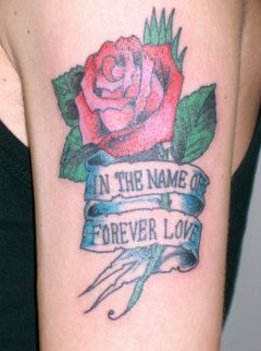 薔薇,腕,ワンポイントタトゥー/刺青デザイン画像