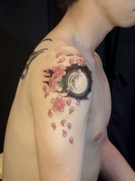桜,腕,ワンポイントタトゥー/刺青デザイン画像