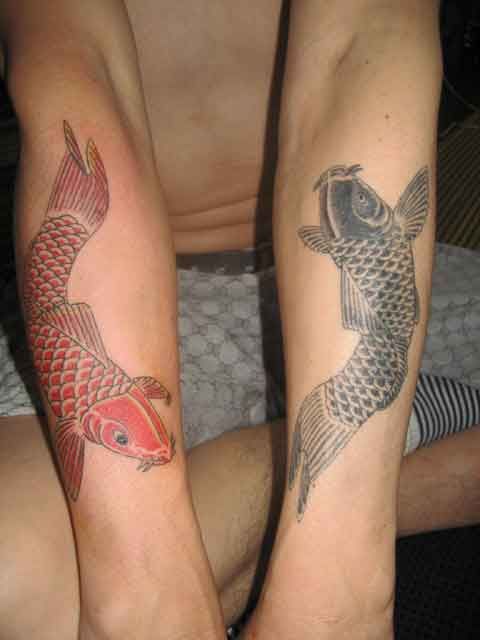 鯉,腕タトゥー/刺青デザイン画像