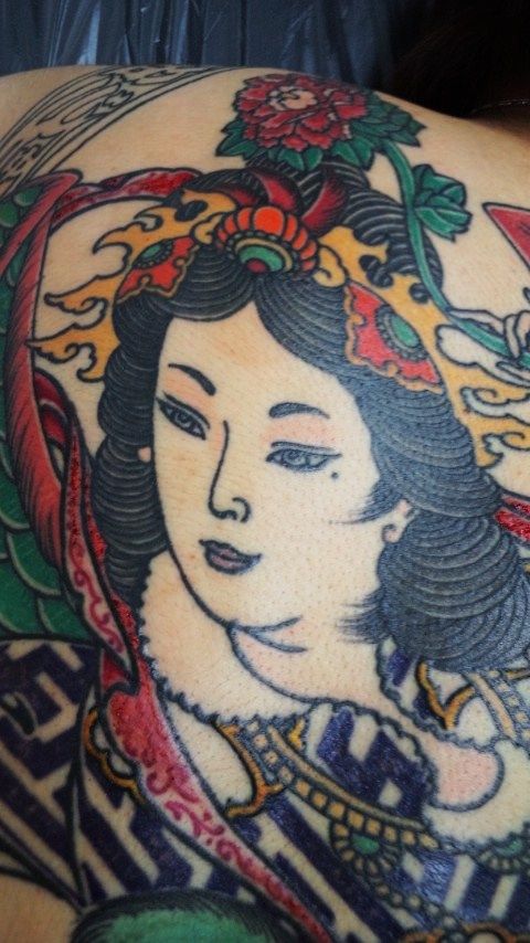 人物,背中タトゥー/刺青デザイン画像
