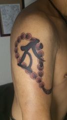 梵字,数珠,腕タトゥー/刺青デザイン画像