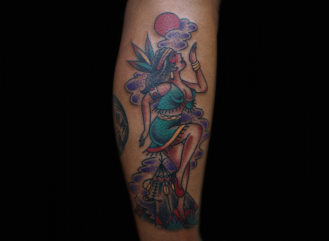 腕,十分袖,カラータトゥー/刺青デザイン画像