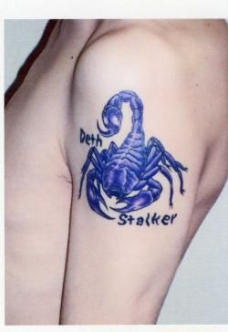 肩,蠍,生物タトゥー/刺青デザイン画像