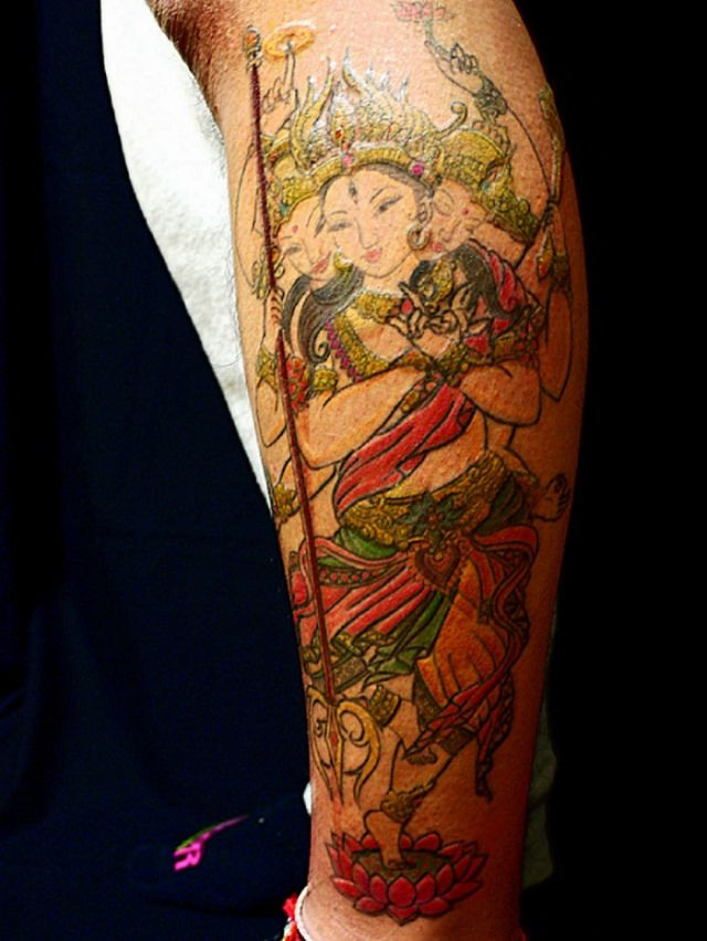足,神仏,宗教,カラータトゥー/刺青デザイン画像