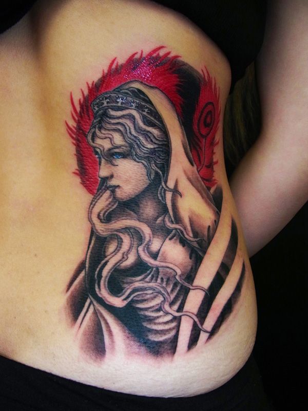 女性,腰,人物タトゥー/刺青デザイン画像