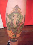 足,ガネーシャ,宗教タトゥー/刺青デザイン画像
