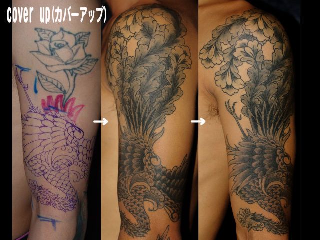 腕,鳳凰タトゥー/刺青デザイン画像