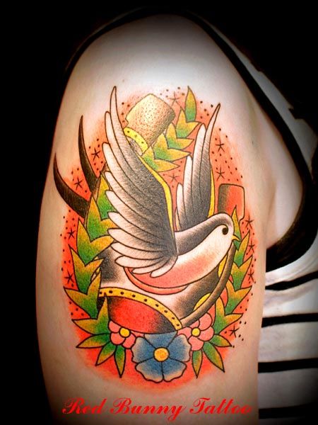 ツバメ,鳥,動物タトゥー/刺青デザイン画像