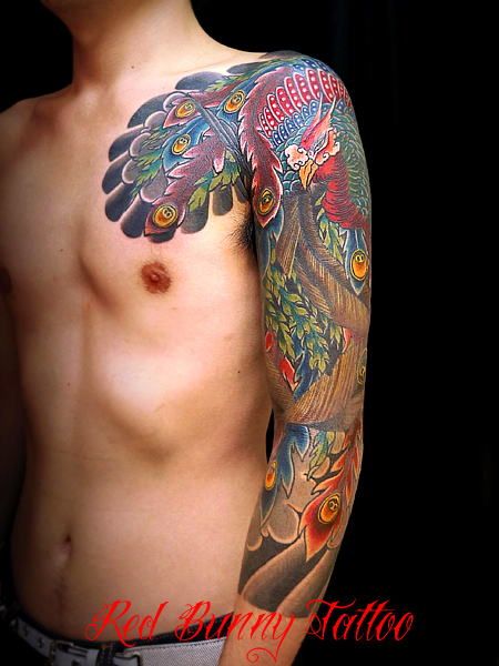 腕,肩,胸,額,カラータトゥー/刺青デザイン画像