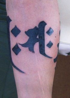 腕,梵字タトゥー/刺青デザイン画像