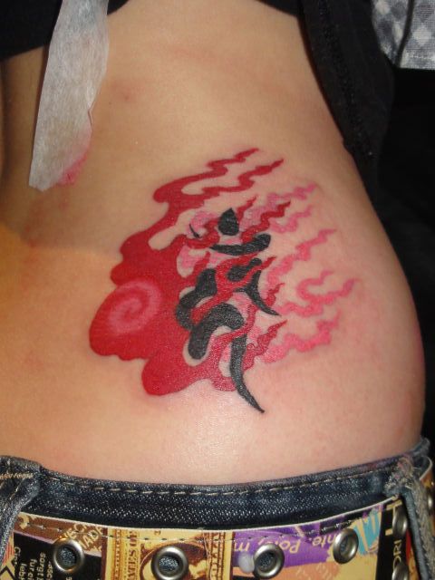 腰,梵字タトゥー/刺青デザイン画像