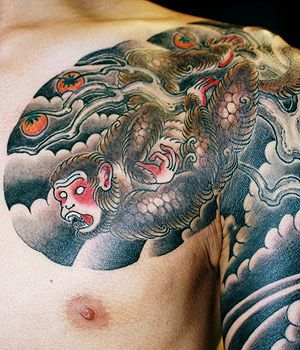 太鼓,動物タトゥー/刺青デザイン画像