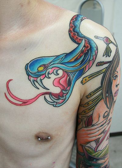 蛇タトゥー/刺青デザイン画像