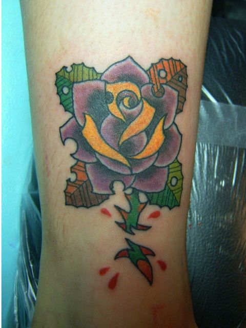 腕,薔薇,花タトゥー/刺青デザイン画像