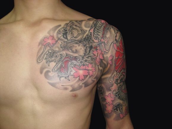 竜,腕タトゥー/刺青デザイン画像