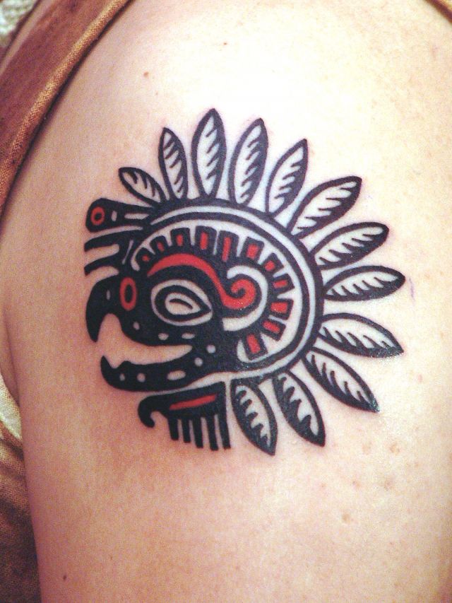 腕,トライバル,インディアン,鷲タトゥー/刺青デザイン画像