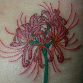 花,カラータトゥー/刺青デザイン画像