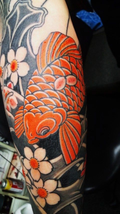 鯉タトゥー/刺青デザイン画像