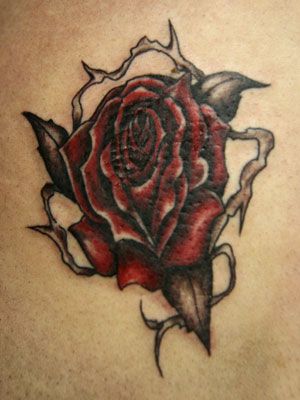 薔薇,ワンポイントタトゥー/刺青デザイン画像