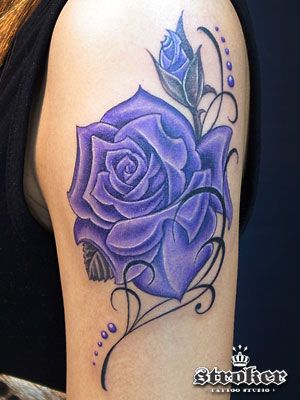 女性,腕,薔薇タトゥー/刺青デザイン画像