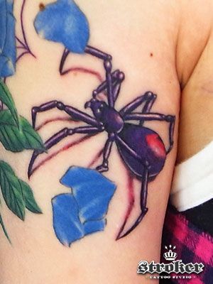 腕,蜘蛛,女性タトゥー/刺青デザイン画像