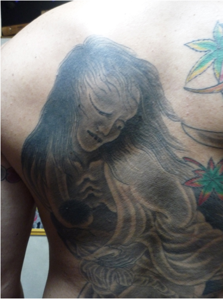 背中,人物タトゥー/刺青デザイン画像