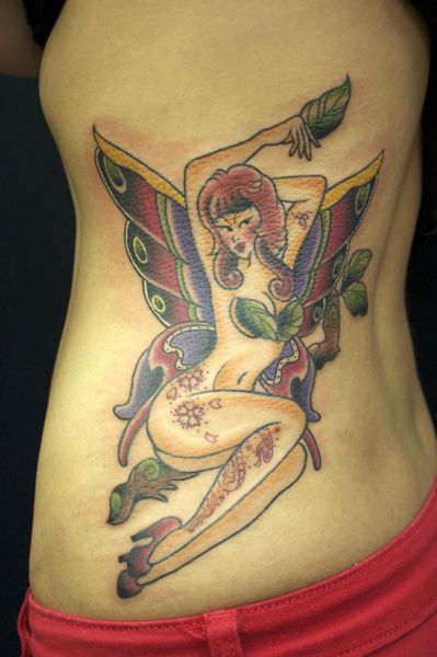 女性,背中,人物タトゥー/刺青デザイン画像