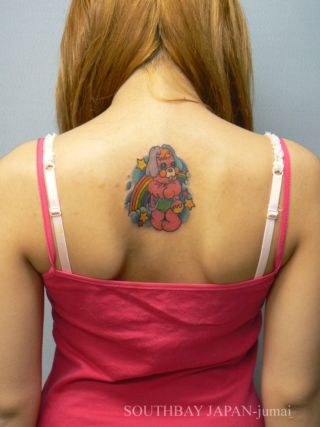 女性,背中,ワンポイント,キャラクタータトゥー/刺青デザイン画像