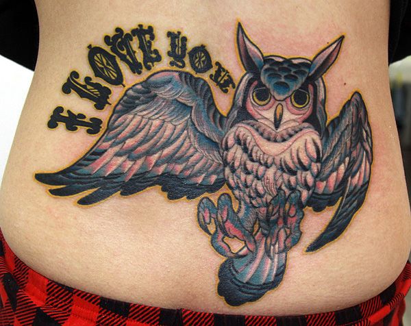 フクロウ,鳥,動物,動物タトゥー/刺青デザイン画像