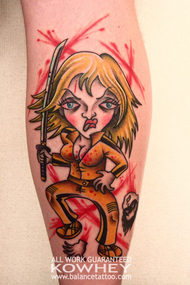 キルビル,刀,カラー,血タトゥー/刺青デザイン画像