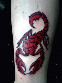 蠍,カラー,ワンポイントタトゥー/刺青デザイン画像