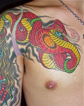 コブラ,胸タトゥー/刺青デザイン画像