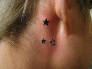 星,トライバル,スタータトゥー/刺青デザイン画像
