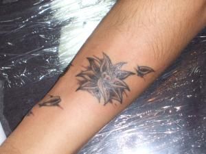 腕,蓮,花,植物タトゥー/刺青デザイン画像