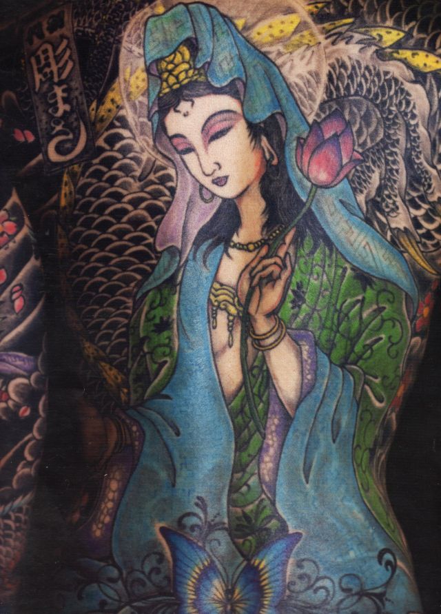 背中,人物タトゥー/刺青デザイン画像