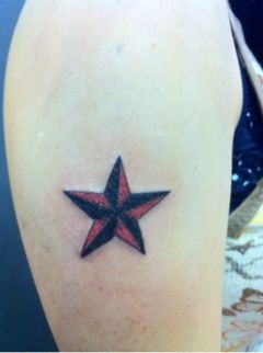 女性,腕,星,ワンポイントタトゥー/刺青デザイン画像